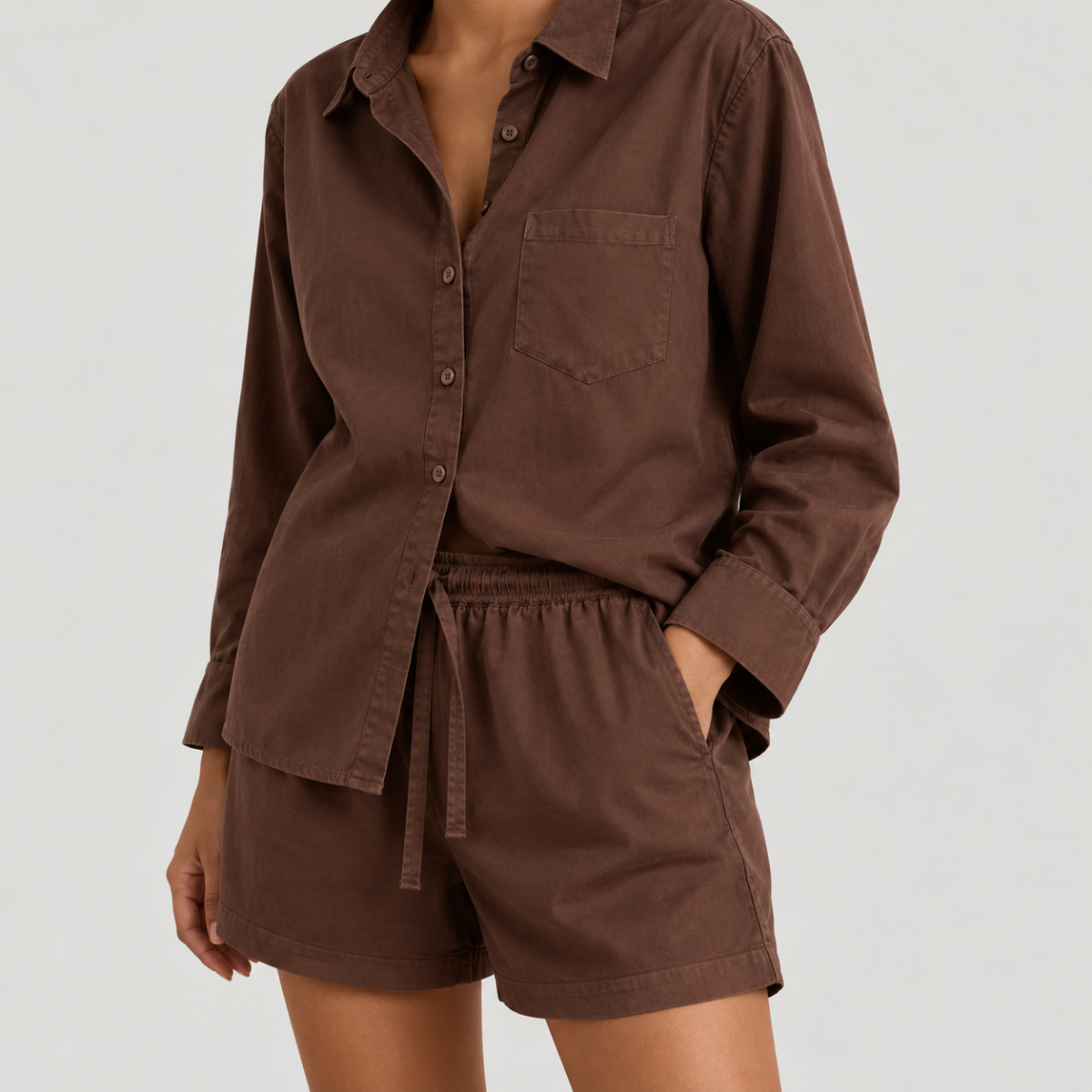 Yves Cotton Shirt – Cocoa Brown