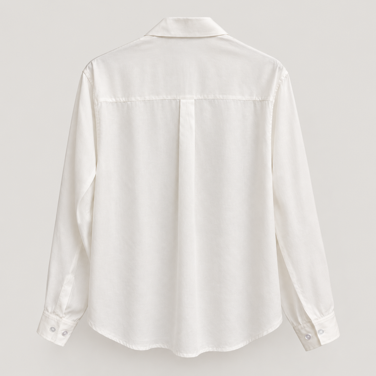 Yves Cotton Shirt – Misty White
