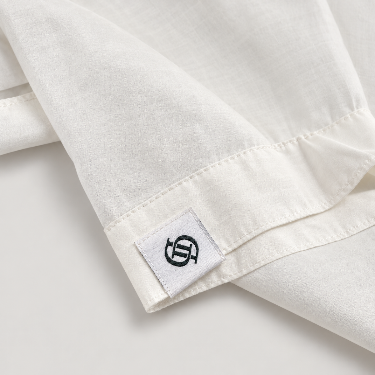 Yves Cotton Short-Sleeve Shirt – Misty White