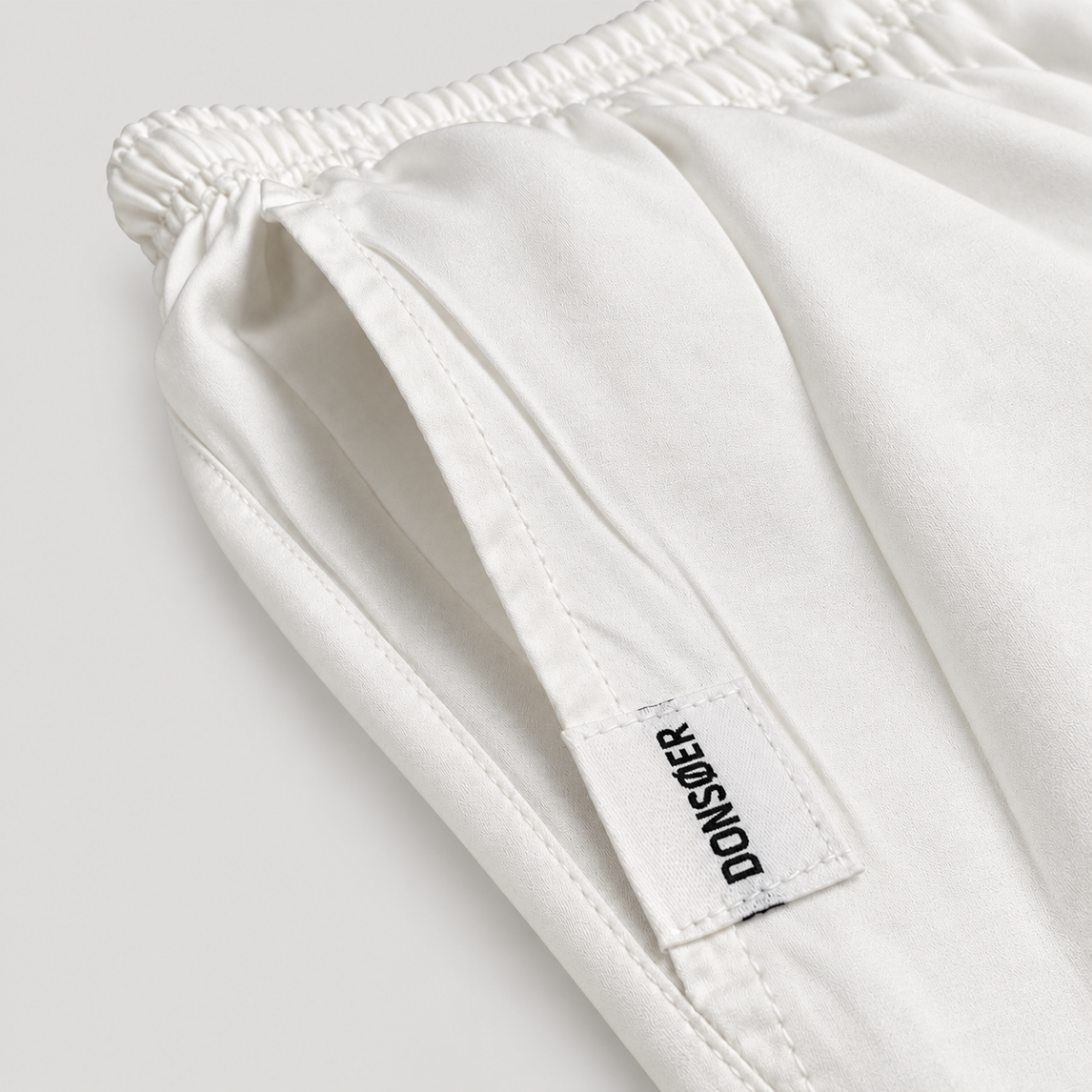 Yves Cotton Trousers – Misty White