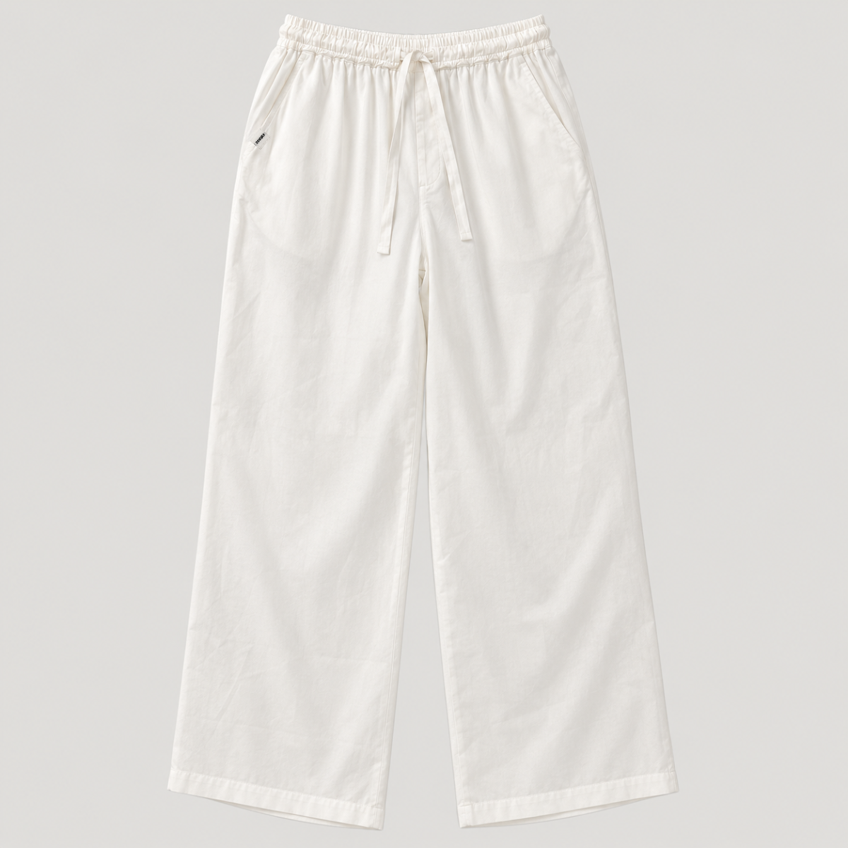 Yves Cotton Trousers – Misty White