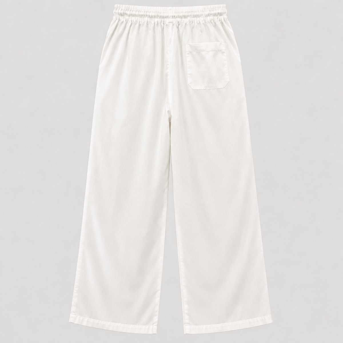 Yves Cotton Trousers – Misty White