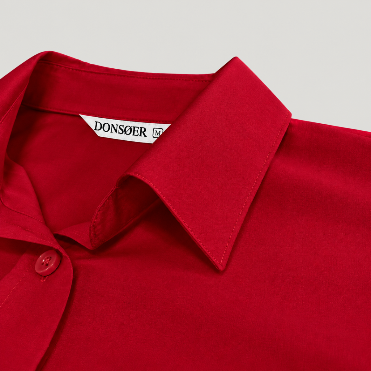Yves Cotton Shirt – Deep Red