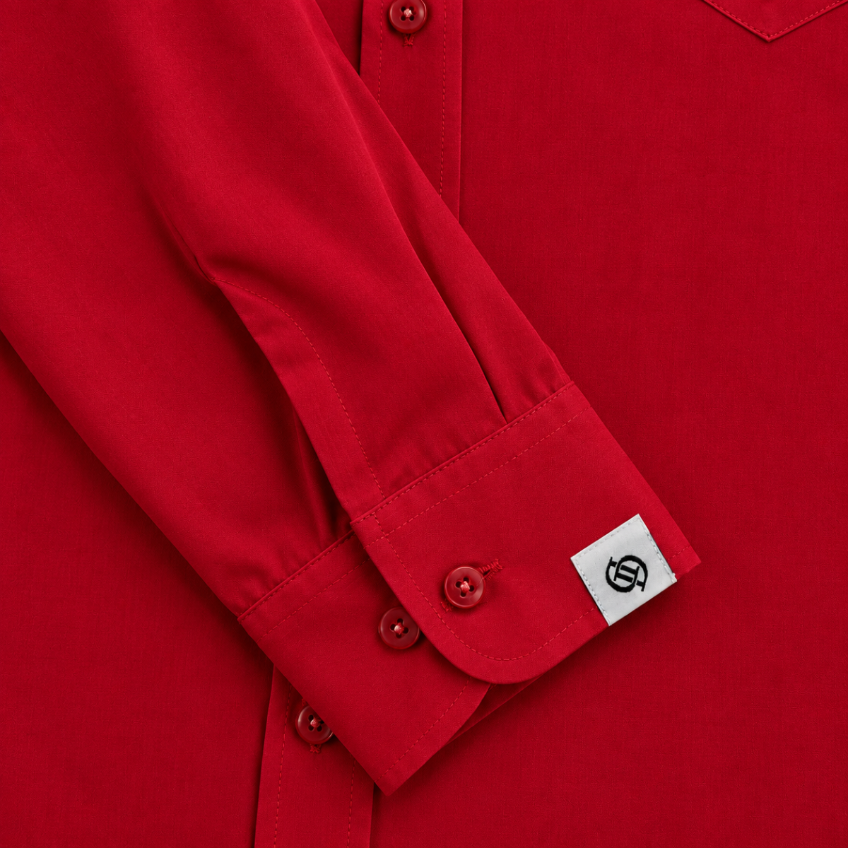 Yves Cotton Shirt – Deep Red