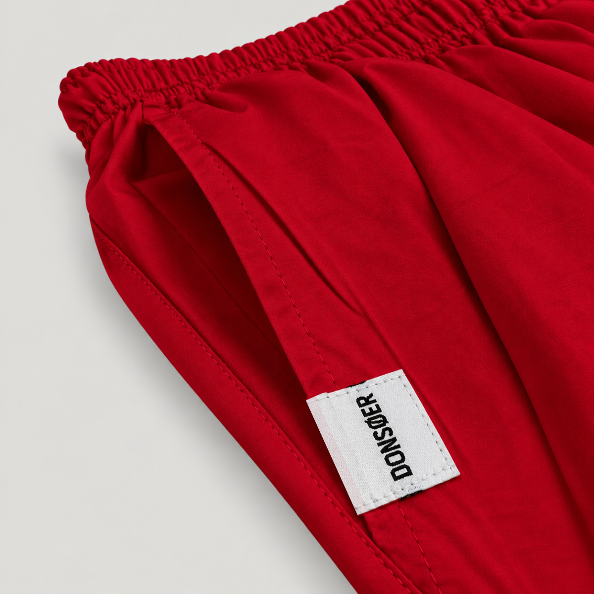 Yves Cotton Shorts – Deep Red