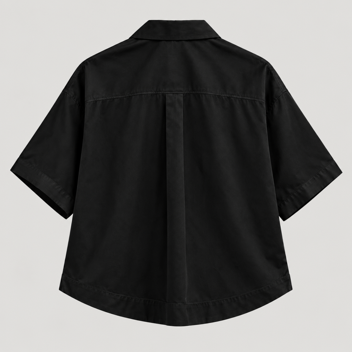 Yves Cotton Short-Sleeve Shirt – True Black