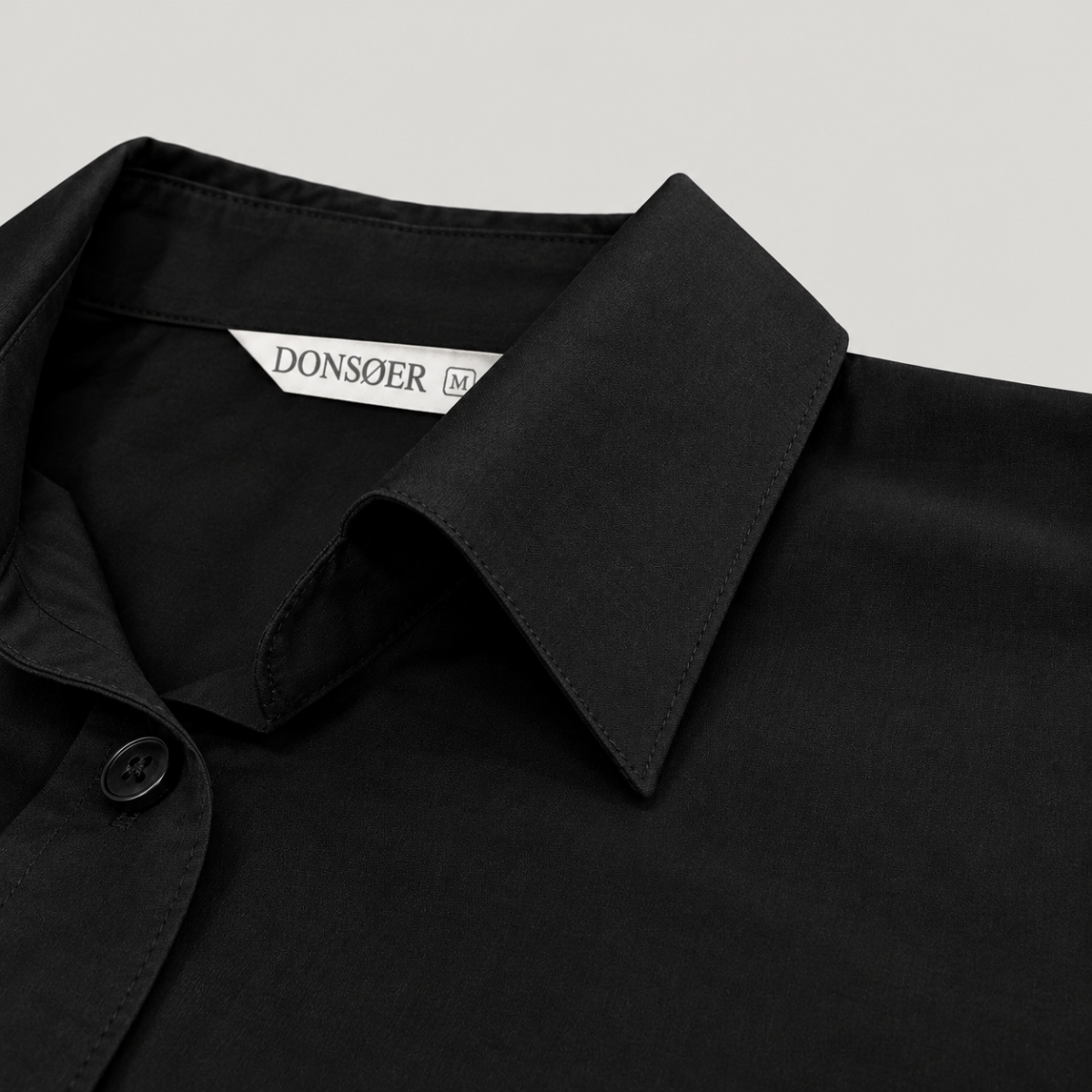 Yves Cotton Short-Sleeve Shirt – True Black