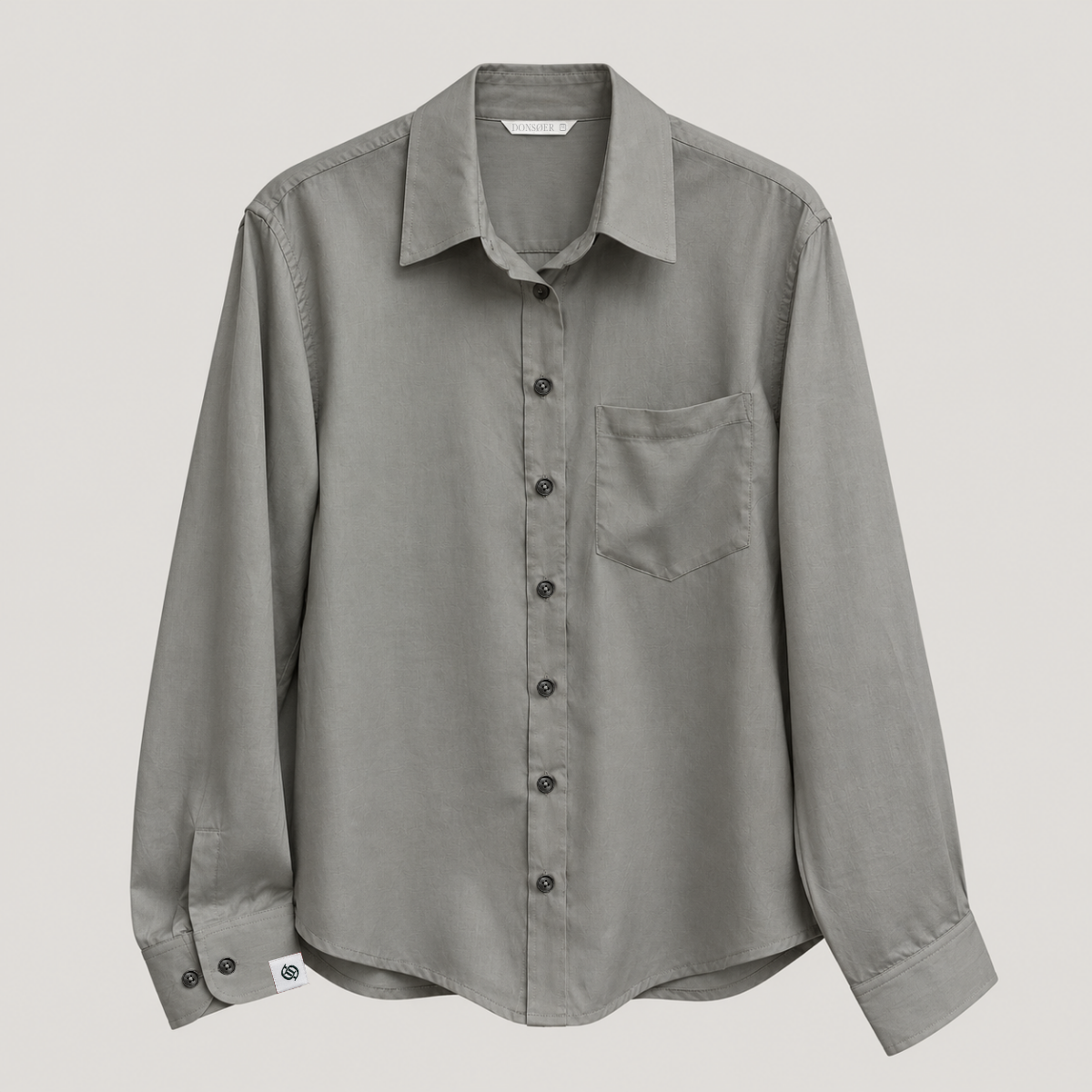 Yves Cotton Shirt – Stone Grey