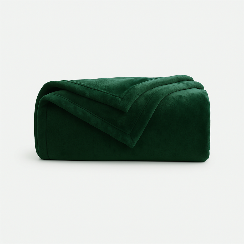 Plush blanket Vømre - Green Olives