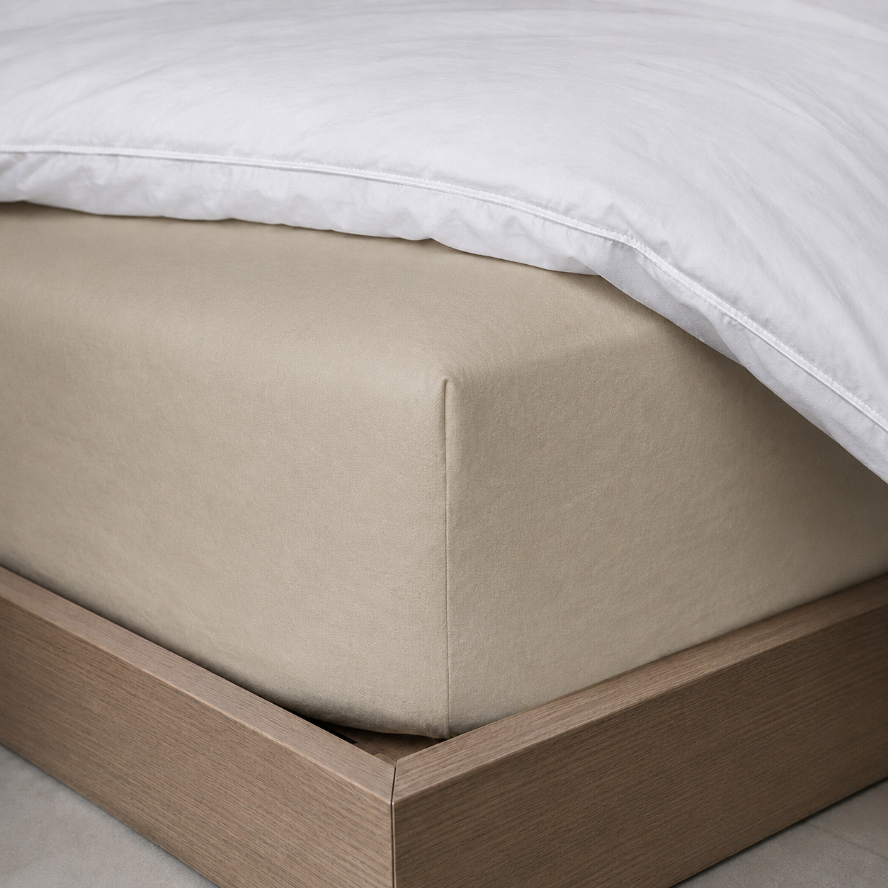 BømLen Fitted Sheet – Calm Dune