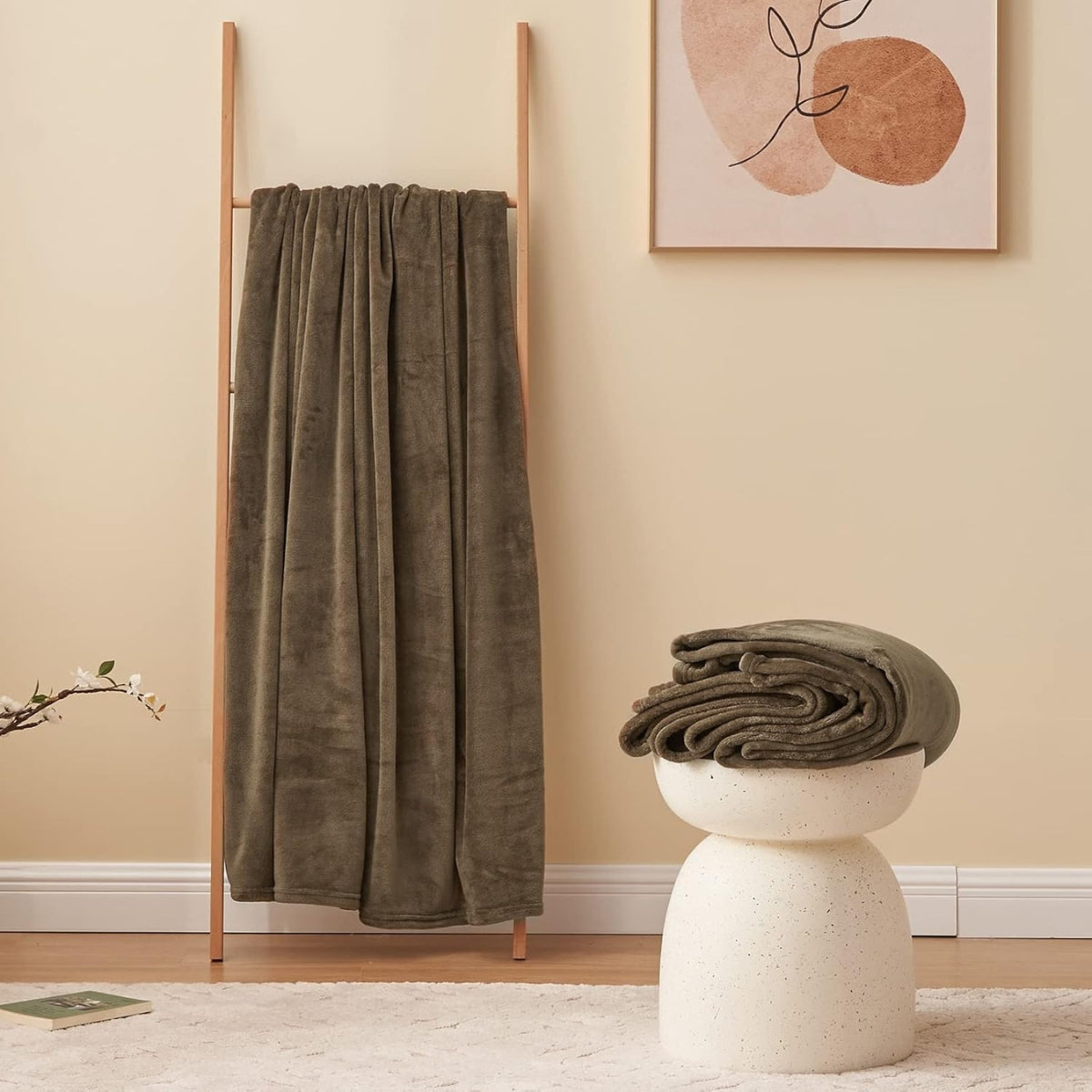 Vømre Plush Blanket - Brown Cocoa