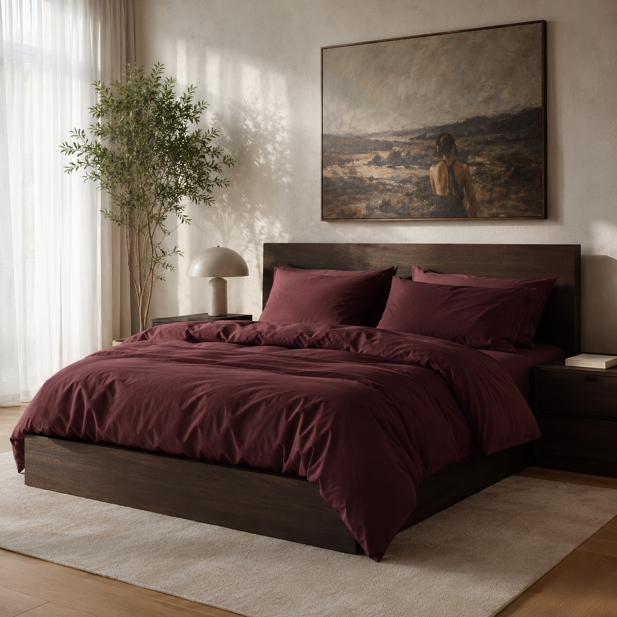 BømLen Bedding – Dark Wine