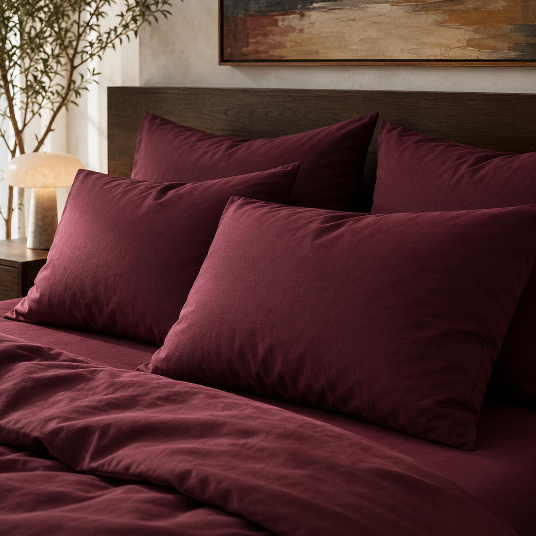 BømLen Duvet Cover – Dark Wine
