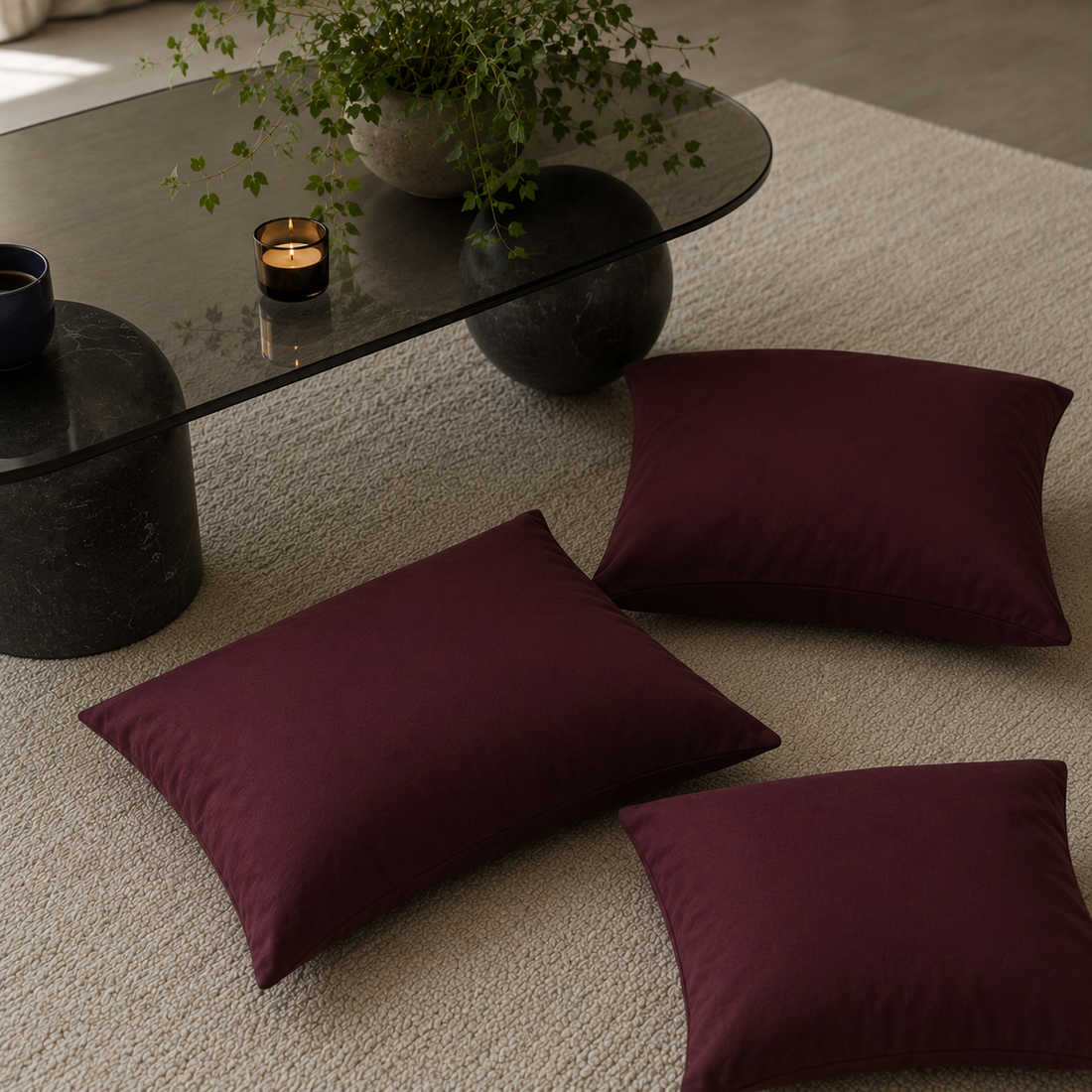 BømLen cushion cover – Dark Wine