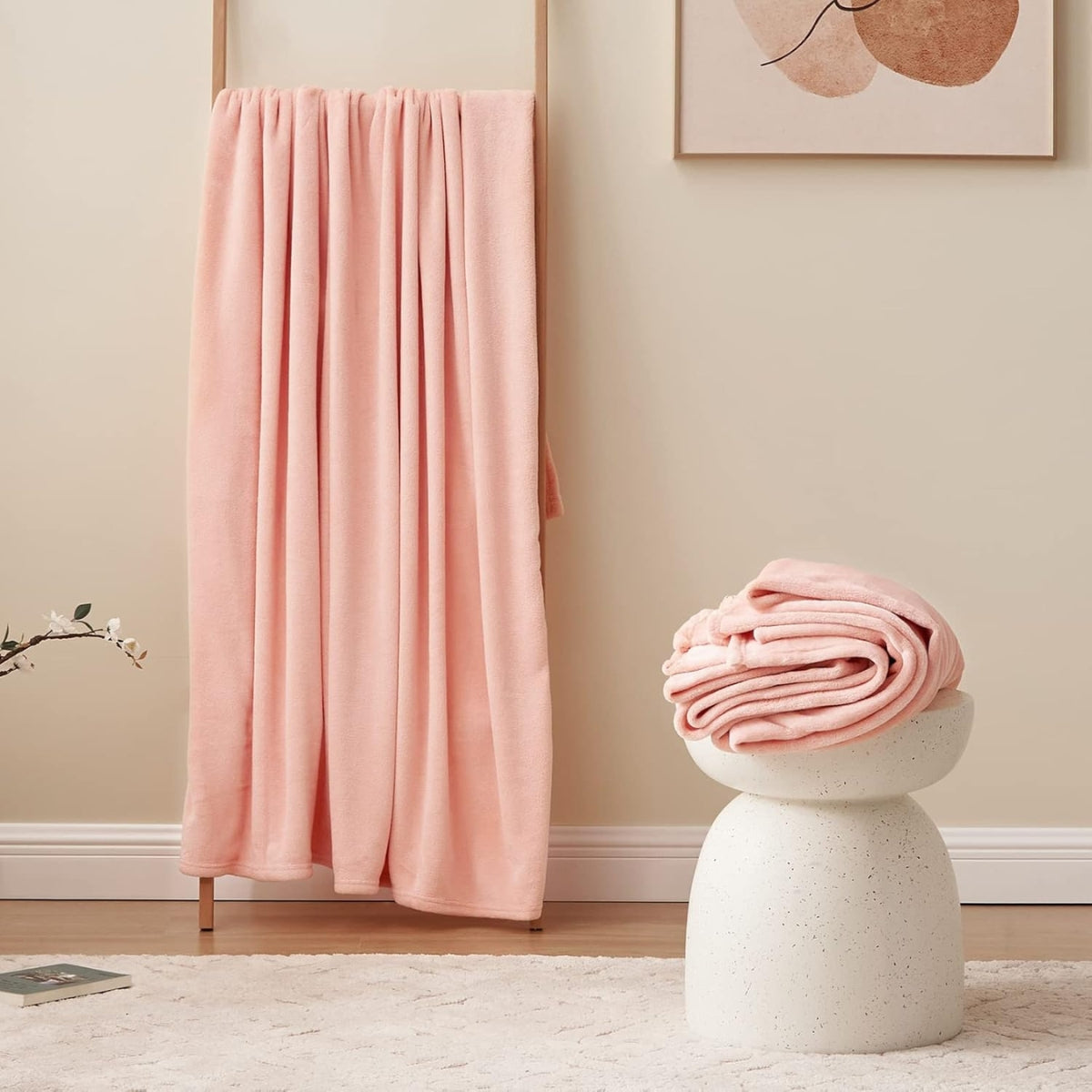 Plush blanket Vømre - Pink Rose