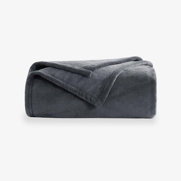 Vømre Plush Blanket - Grey Fog